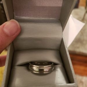 Men's steel wedding band PRICE FIRM! $36